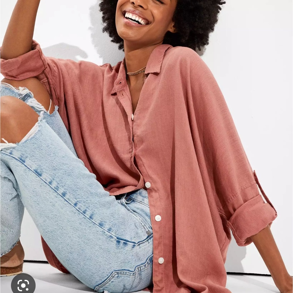 American Eagle oversized beach shirt